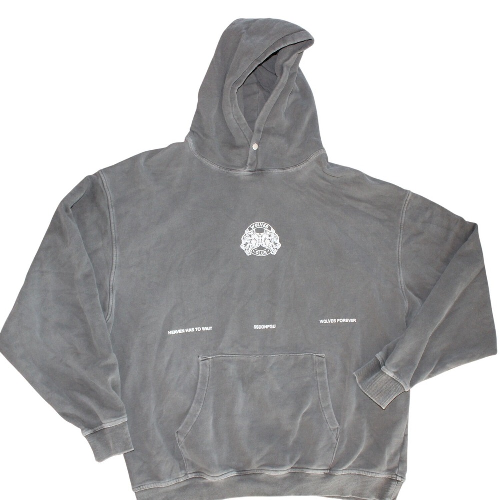Darc Sport Wolves Club Heaven Has To Wait Tour 2022 Hoodie Grey XL Cotton